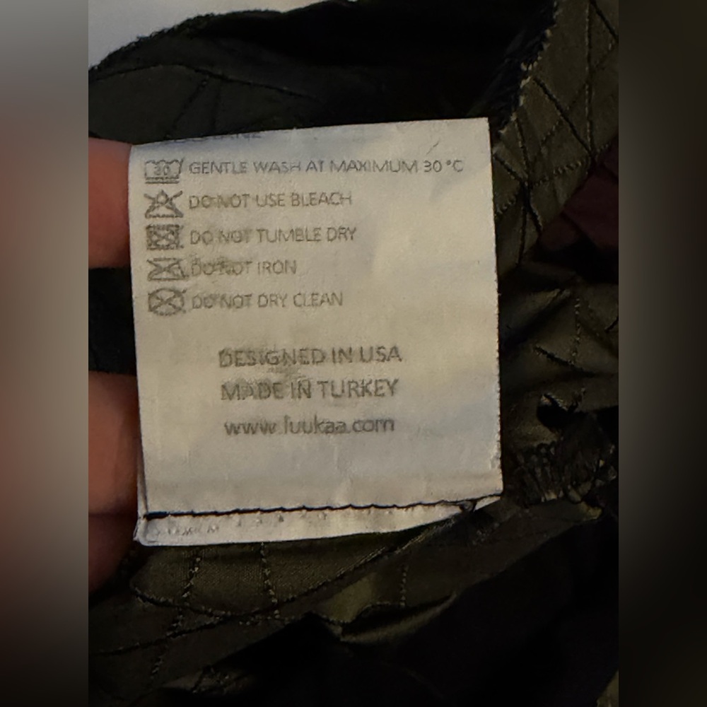 Luukaa Olive Green Quilted Skirt-Pant with Black Waistband - Picture 8 of 8